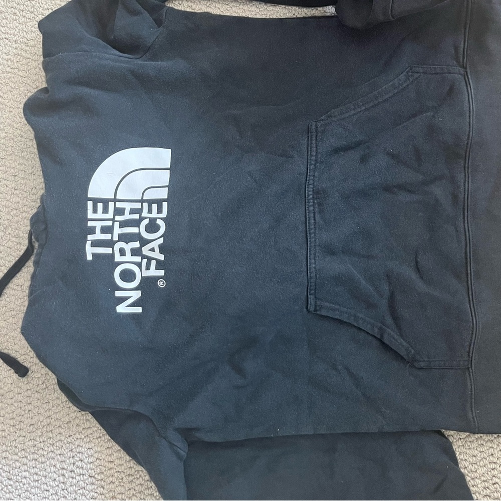 North face hoodie washed black